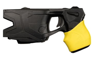 Picture of Hogue HandAll Hybrid Taser Conducted Electrical Weapon Grip Sleeve - Fits Models X26, X26P, X2 Yellow 17509