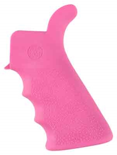 Picture of Hogue AR-15/M-16 Rubber Beavertail Grip with Finger Grooves-Pink 15027