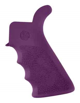 Picture of HOGUE RUBBER OVERMOLD GRIP PISTOL AR15/M16 FINGER GROOVES W/ BEAVER TAIL PURPLE 15026