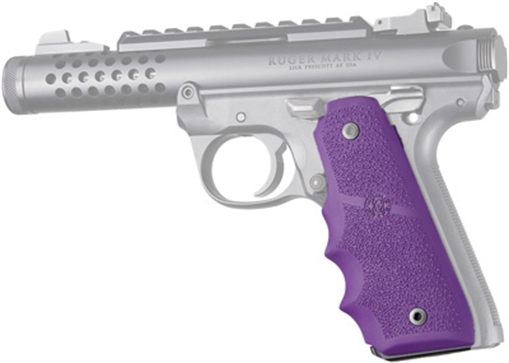 Picture of HOGUE INC. GRIPS RUGER 22/45 MKIV RUBBER GRIPS/FINGER GROOVE PUR 79086