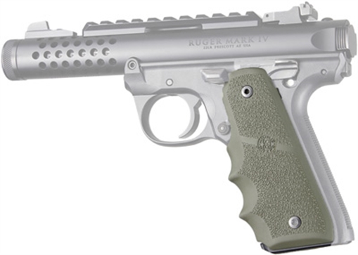 Picture of HOGUE GRIPS RUGER 22/45 MKIV RUBBER GRIPS/FINGER GROOVES OD 79081