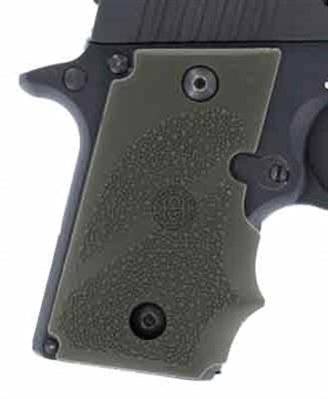 Picture of Hogue SIG Sauer P238 Rubber Grip with Finger Grooves OD Green 38001
