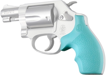 Picture of Hogue Rubber Bantam Style Grip for S&W J Frame Round Butt - Aqua 61004