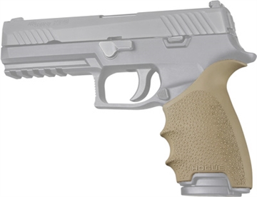 Picture of Hogue Grip Sleeve Handall Beavertail Flat Dark Earth Rubber Fits Sig Sauer P320 Full Size 17603