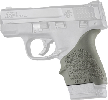 Picture of Hogue HandAll Beaver Tail Grip Sleeve S&W M&P Shield Ruger LC9 Glock 26/27 OD G 18401