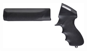 Picture of Hogue Tamer Pistol Grip & Forend Black Rubber with Finger Grooves, Polymer Forend for Remington 870 08715