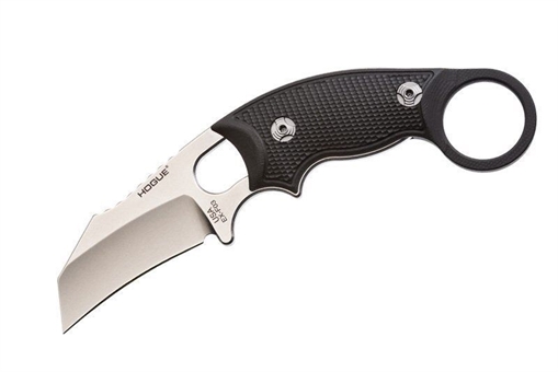 Picture of Hogue EX-F03 2.25 inch G10 Solid Black Scales 6.5 inch Black Sheath Combo Hawkbill Blade HOG-35329