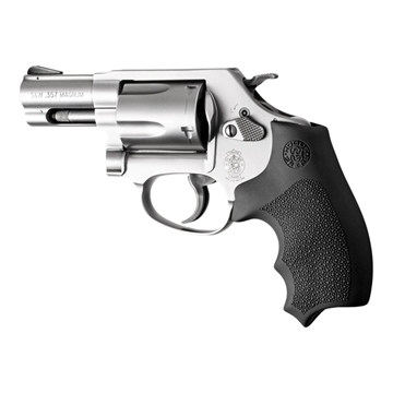 Picture of Hogue Overmolded Rubber Bantam Grip Closed Backstrap S&W Round Butt J-Frame Revolvers Black 61020