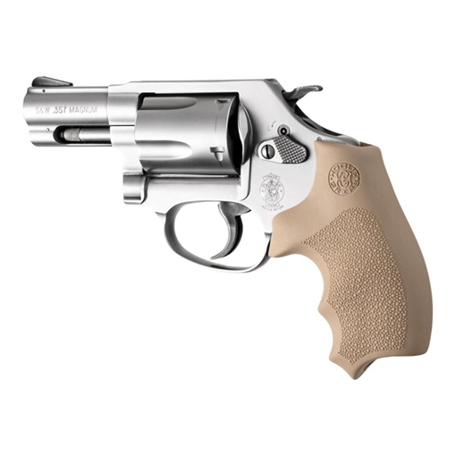 Picture of Hogue Overmolded Rubber Bantam Grip Closed Backstrap S&W Round Butt J-Frame Revolvers FDE 61023