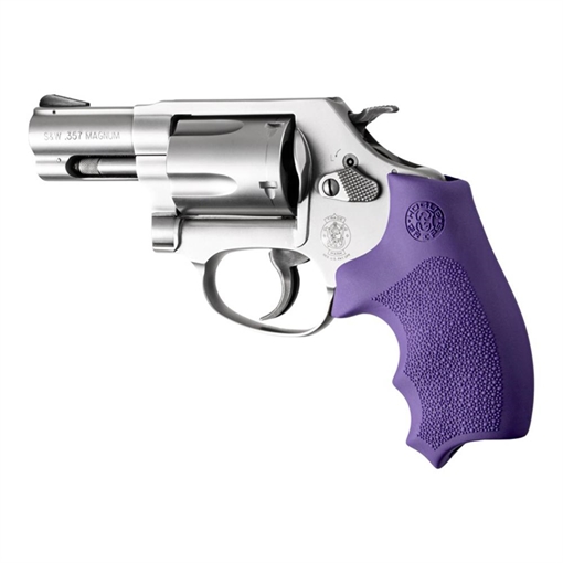 Picture of Hogue Overmolded Rubber Bantam Grip Closed Backstrap S&W Round Butt J-Frame Revolvers Purple 61026