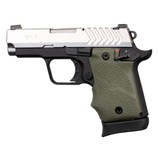 Picture of Hogue Overmolded Rubber Grip for Springfield 911 9mm Luger Ambi Safety OD Green 49081