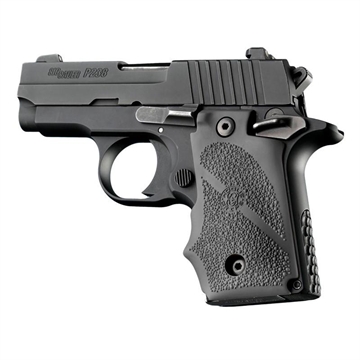 Picture of Hogue Overmolded Rubber Grip Handgun Grips for Sig Sauer P238 Slate Grey with Finger Grooves 38002