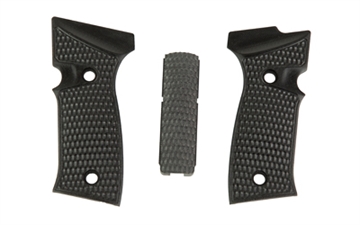 Picture of Hogue Piranha, G10 Grip Panels, Black, Fits Sig Sauer P320 AXG Full Size 48129