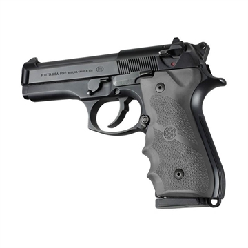 Picture of Hogue Rubber Handgun Grips with Finger Grooves Slate Grey for Beretta 92/96 92002