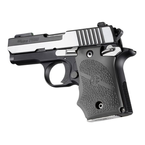 Picture of Hogue Rubber Handgun Grips with Finger Grooves Slate Grey for Sig Sauer P938 98082