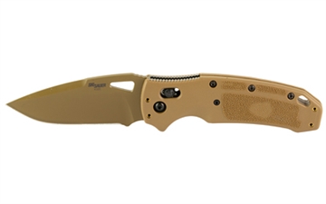 Picture of Hogue SIG K320 M17/M18, Folding Knife, PVD Finish, Tan, Drop Point Blade, 3.5" Blade Length, CPM-S30V Blade Steel, Plain Edge, ABLE Lock 36371