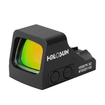 Picture of Holosun 507 Black Anodized 1 x 0.58" x 0.77" 2 MOA red Dot/32 MOA Circle Multi Reticle HS507KX2