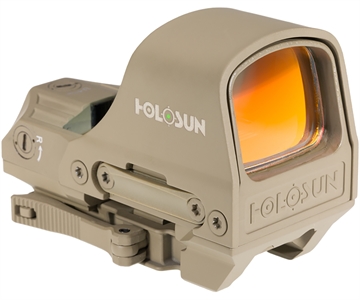 Picture of Holosun Technologies HS510C, Reflex Sight, Multiple Reticle, 65 MOA Circle, 2 MOA Green Dot, Aluminum Housing, Matte Finish, Flat Dark Earth, Solar with Internal Battery HS510C-GR-FDE HE510CGRFDE
