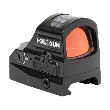Picture of Holosun Technologies 407C-GR-X2, Green Dot, 2 MOA, Black Color, Side Battery, Solar Failsafe HE407C-GR X2 HE407CGRX2