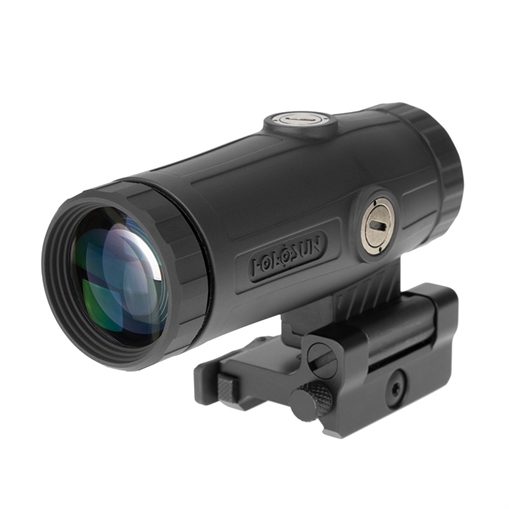 Picture of Holosun Technologies Magnifier, 3X Power, 28 Objective, QD Mount, 1/3 Riser, Switch To Side, Lens Cloth And Mounting Tool, Black, Aluminum Housing HM3X