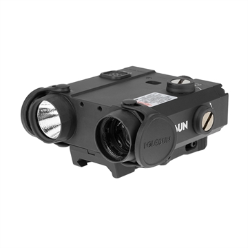 Picture of Holosun Matte Black Green Laser & IR Pointer/Illuminator Coaxial Dual Laser 600 Lumen White Light LS420G