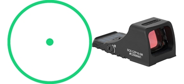 Picture of Holosun Technologies SCS, Green Dot Sight, Non-Magnified, Fits CZ-P10 Handgun, Green 2 MOA Dot, Anodized Finish, Black, Solar with Internal Battery SCS-P10-GR SCSP10GR