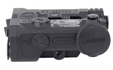 Picture of Holosun Technologies IRIS 3, Triple Function, Rifle Illuminator & Laser/Infrared System, Red/IR Laser, IR Illuminator, Fits Picatinny, Remote Dual Activated Button, Anodized Finish, Black IRIS-RD3