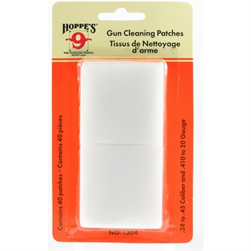 Picture of Hoppe's Gun Cleaning Patches #4 38-45 Cal & 410-20 Gauge Synthetic 40 Per Pack 1204