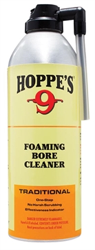 Picture of Hoppe's No. 9 Bore Cleaner Foam Style Cleaner Removes Copper & Powder Residue 12 oz. Spray Bottle 908