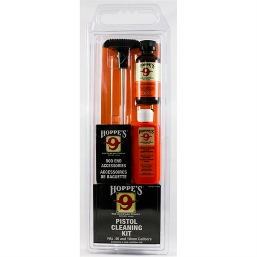 Picture of Hoppe's Pistol Cleaning Kit 10mm Auto/40 Cal Pistol Nylon Bristles Clamshell Pkg PCO40B