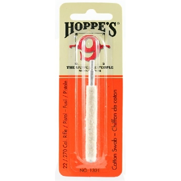 Picture of HOPPES PISTOL/RIFLE CLEANING SWAB COTTON 22/270 CALIBER ( 10 PER CASE ) 1321