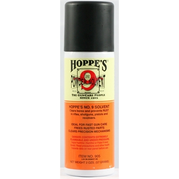 Picture of Hoppe's No. 9 Bore Cleaner Removes Carbon Powder & Lead Fouling Child Proof Cap 2 oz. Aerosol Can 12 Per Pack 905