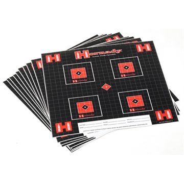 Picture of Hornady Lock-N-Load Target Grid Hanging Paper Black Red White 10 Pack 9963
