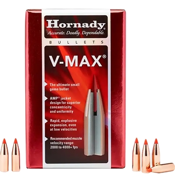 Picture of Hornady V-Max, .224 Diameter, 22 Caliber, 40 Grain, Ballistic Tip, 100 Count 0902558 22241