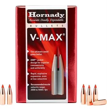 Picture of Hornady V-Max Varmint 22 Cal .224 55 gr V Max 100 Per Box/ 40 Case 22272