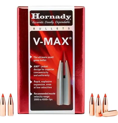 Picture of Hornady V-MAX® 6MM CAL. (0.243'') 75GR POLYMER TIP BOAT TAIL 100/BOX 22420