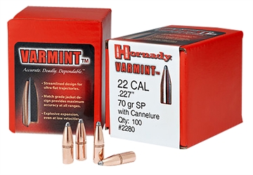 Picture of Hornady Traditional Varmint 22 Cal .224 50 gr Spire Point 100 Per Box/ 40 Case 2245