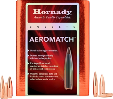 Picture of Hornady Aeromatch Rifle Bullets SEQUENTIAL .22 Cal .224" 77 gr (1-9") HPBT W/C 500/ct 227771