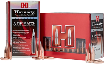Picture of Hornady Aluminum A-Tip Match Rifle Bullets 22 cal .224" 76 gr PT 100/ct 22799