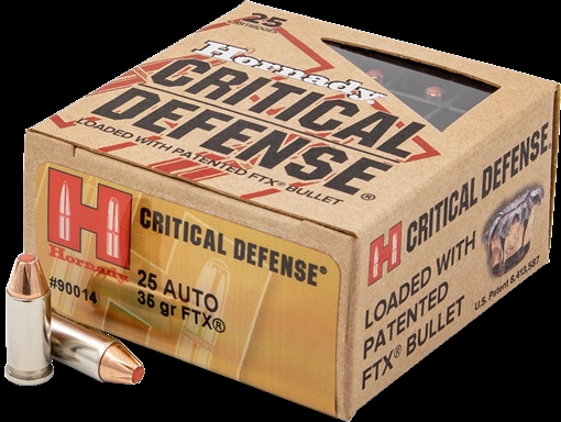 Picture of HORNADY 25 AUTO 35 GR FTX CD CRITICAL DEFENSE 25RD/BX 10BX/CS HOR90014