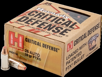 Picture of HORNADY 25 AUTO 35 GR FTX CD CRITICAL DEFENSE 25RD/BX 10BX/CS HOR90014
