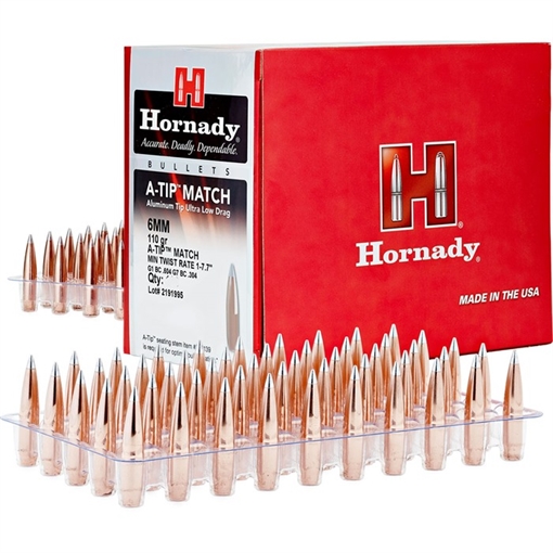 Picture of Hornady A-Tip Match Rifle Bullets SEQUENTIAL 6.5mm .264" 135 gr 1-8.5") 500/ct 261792