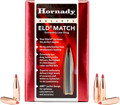 Picture of Hornady 6.5mm .264 147gr Extremely Low Drag-Match 500 Per Box/6 Case 263331