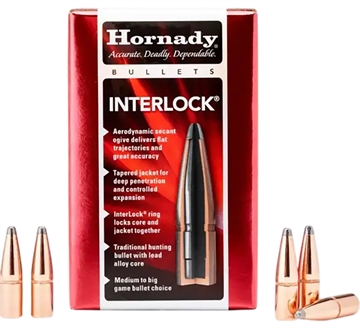 Picture of Hornady 2640 InterLock 6.5mm .264 160 gr Round Nose 100 Per Box/ 15 Case 2640 HO2640