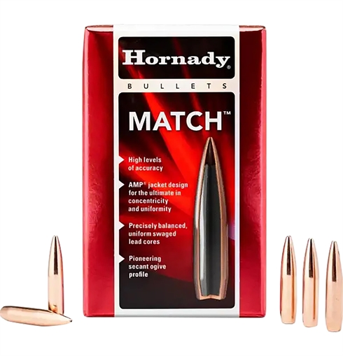 Picture of Hornady Match 270 Cal .277 110 gr Hollow Point Boat Tail 100 Per Box/ 25 Case 27200
