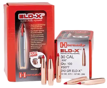 Picture of Hornady ELD-X 30 Cal .308 220 gr Extremely Low Drag eXpanding 100 Per Box/ 15 Case 3078