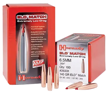 Picture of Hornady ELD Match 338 Cal .338 285 gr Extremely Low Drag Match 50 Per Box/ 15 Case 33381
