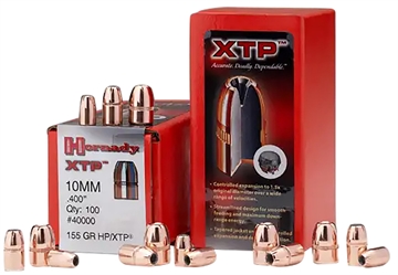 Picture of Hornady XTP, .357 Diameter, 38 Caliber, 125 Grain, Hollow Point, 100 Count 35710