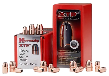 Picture of Hornady XTP, .357 Diameter, 38 Caliber, 158 Grain, Hollow Point, 100 Count 35750