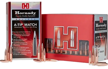 Picture of Hornady A-Tip Match 375 Cal .375 390 gr A Tip Match 25 Per Box/ 10 Case 3729